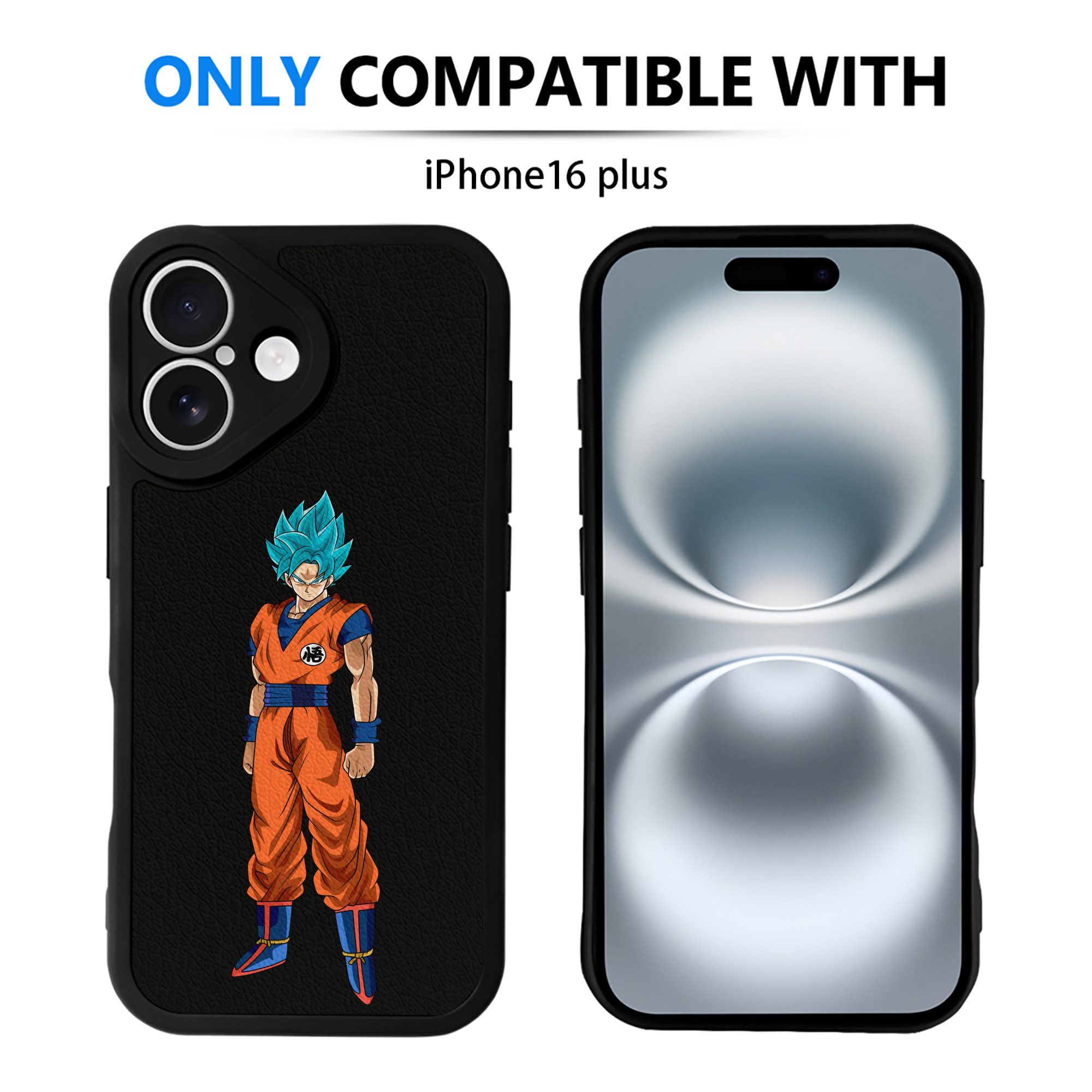 （画像用） ドラゴンボール 孫悟空（そん ごくう）Son Goku カカロット DRAGON BALL Kakarotto 【iPhone 16シリーズ対応】シリコンスマホケース（レザー調） 材質：シリコン